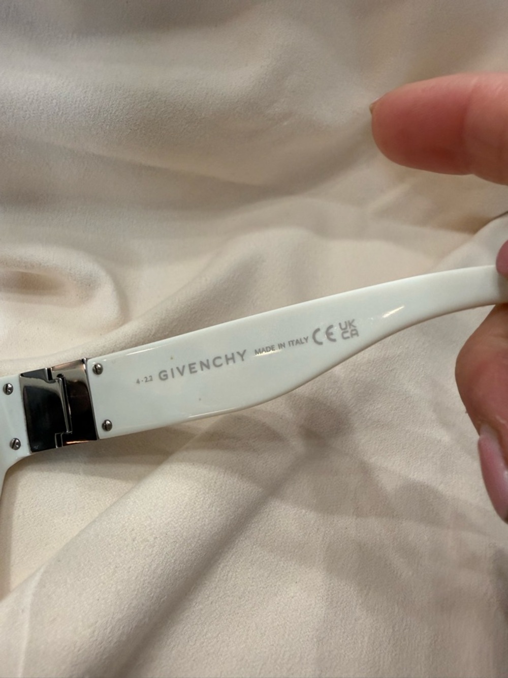 Givenchy White Oversized Square Sunglasses with Dark Lenses - Picture 7 of 10